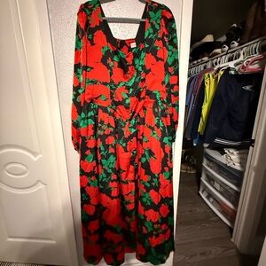 Ivy City red/black corset back Dress